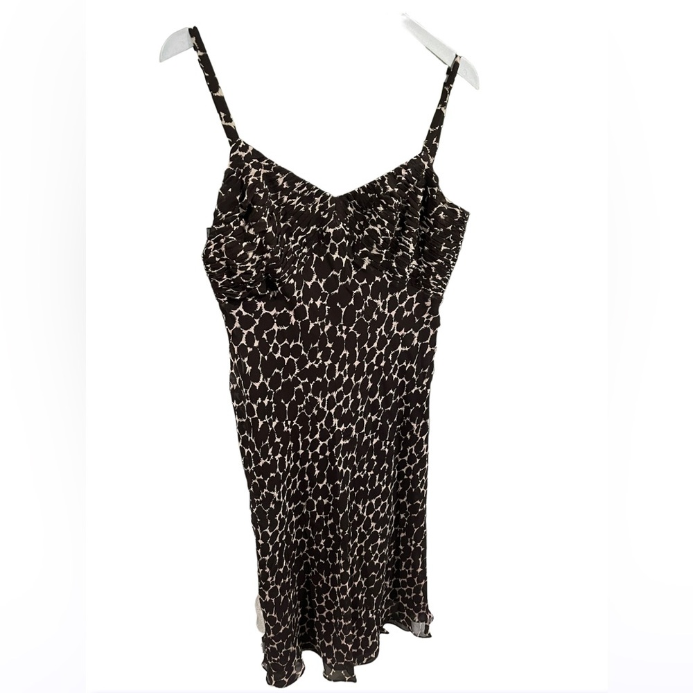 Early 2000’s / 90’s slip dress size 10 Brown spaghetti strap Y2K vintage